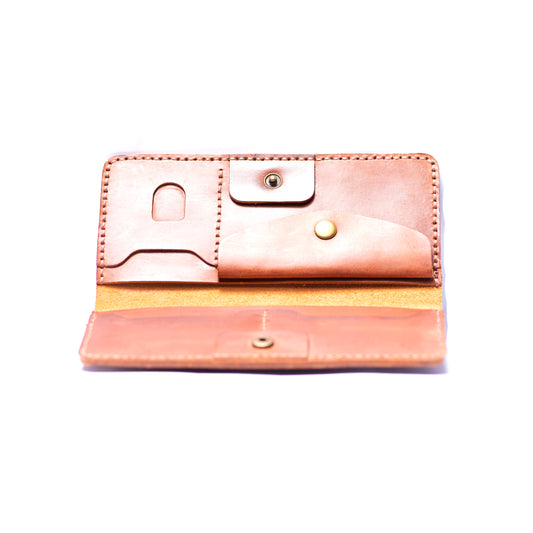 Brown Long Wallet Snap Closure