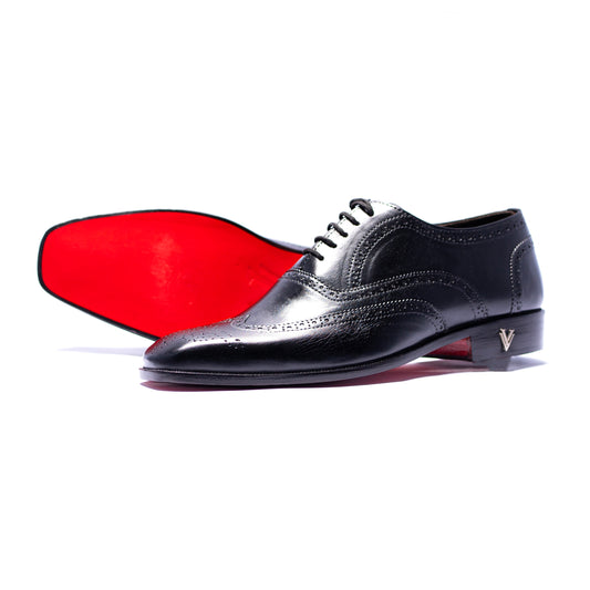Black Wingtip Oxford Shoes