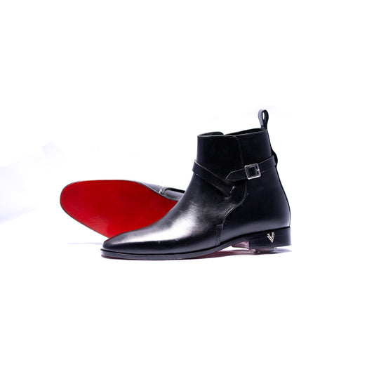 Handmade Leather Black Jodhpurs Boots For Men