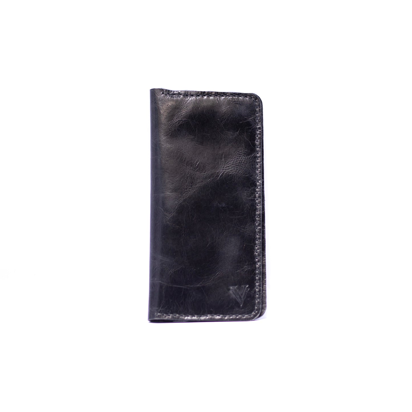 Black Leather Long Wallet