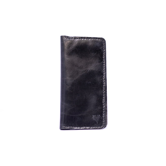 Black Leather Long Wallet