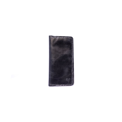 Black Leather Long Wallets For Men
