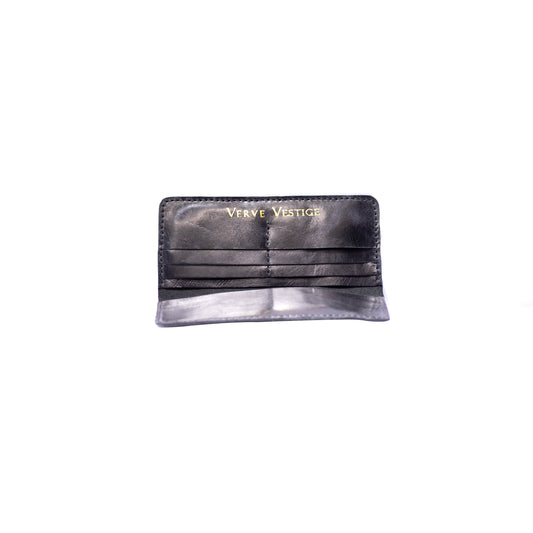 Black Leather Long Wallets For Men