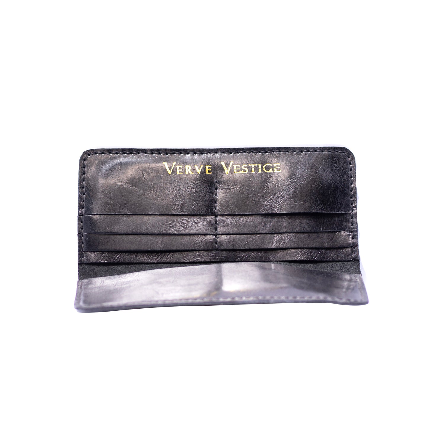 Black Leather Long Wallet