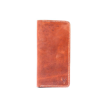 Brown Long Wallet Snap Closure