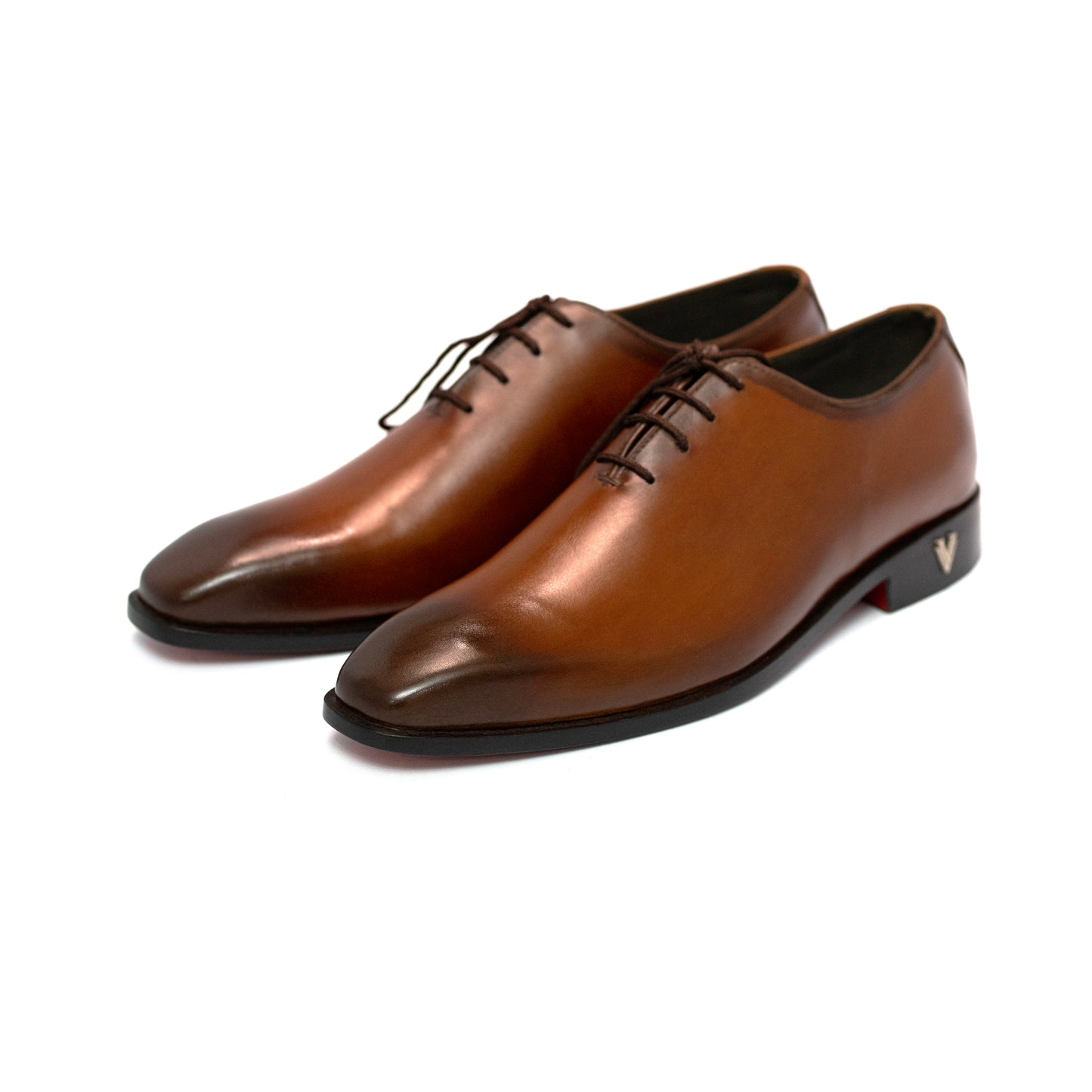 Handmade Brown Leather Oxford Dress Shoes For Men