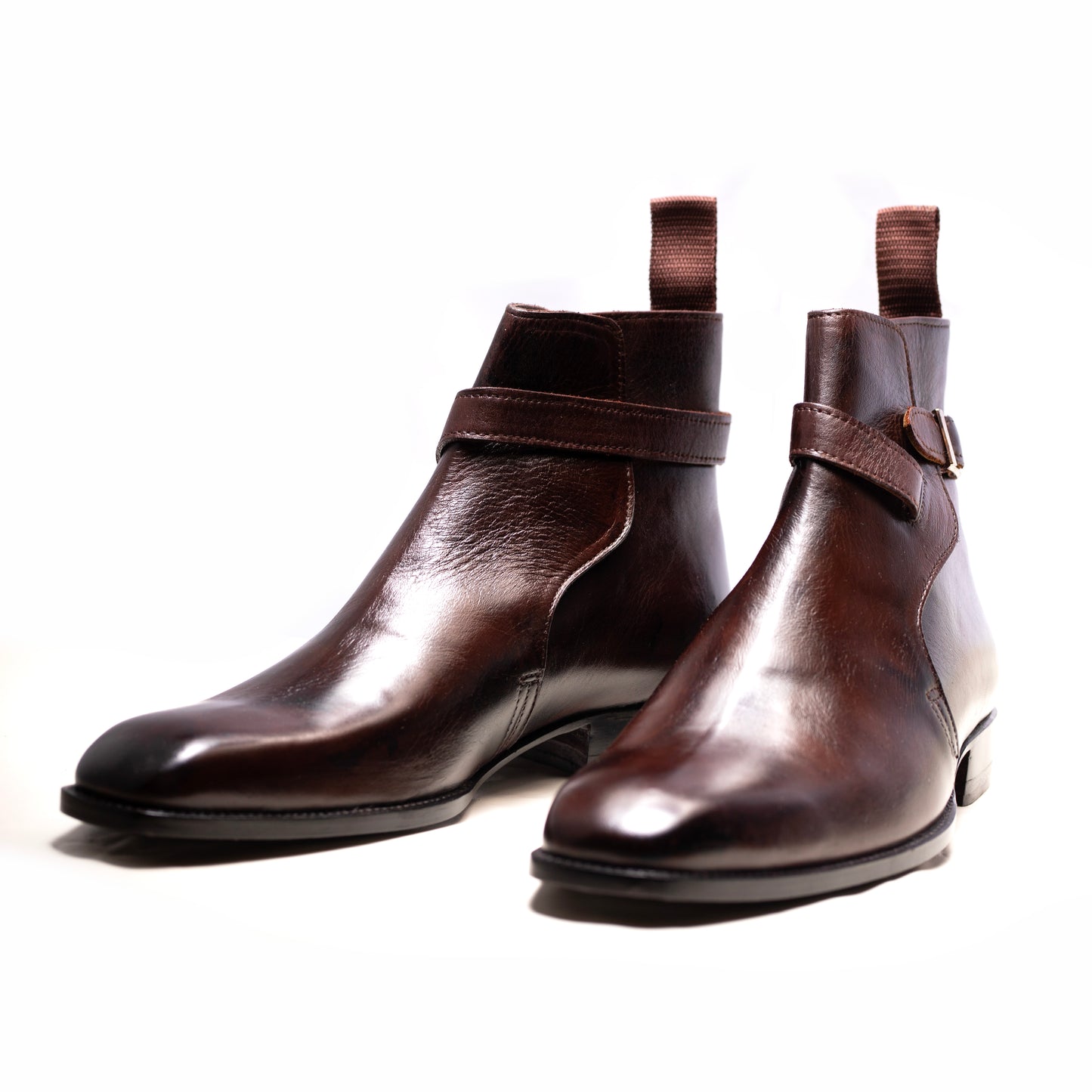 Handmade Brown Genuine Leather Jodhpurs Dress Boots for Men