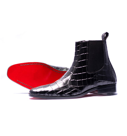 Black Zipper Chelsea Boots
