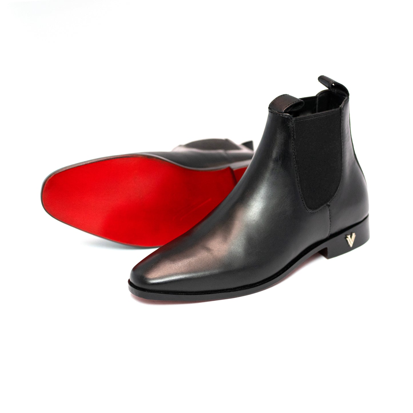 Handmade Black Genuine Chelsea Dress Formal Boots For Men