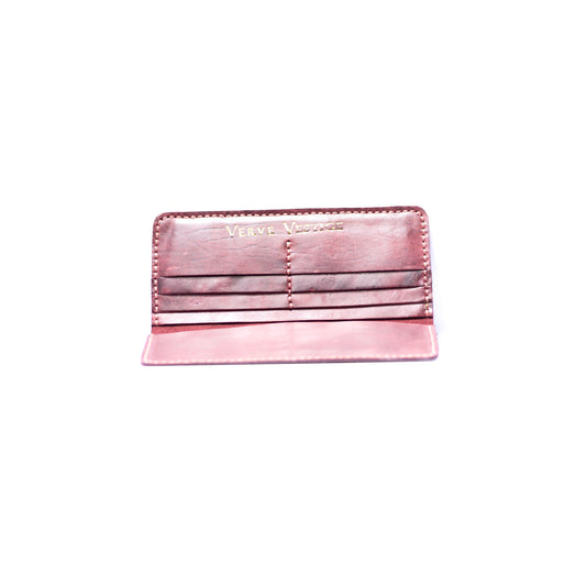 Burgundy Leather Long Wallets For Men