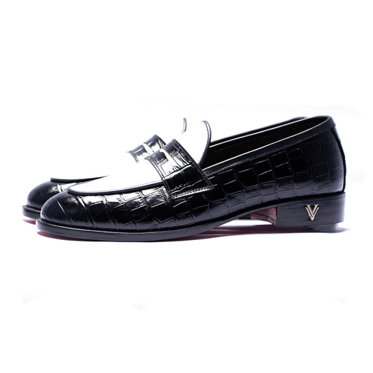 Black & White Slip On Shoes