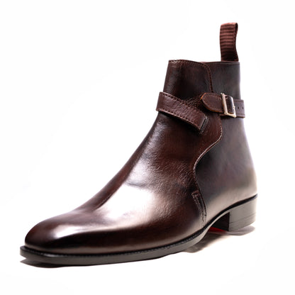 Handmade Brown Genuine Leather Jodhpurs Dress Boots for Men
