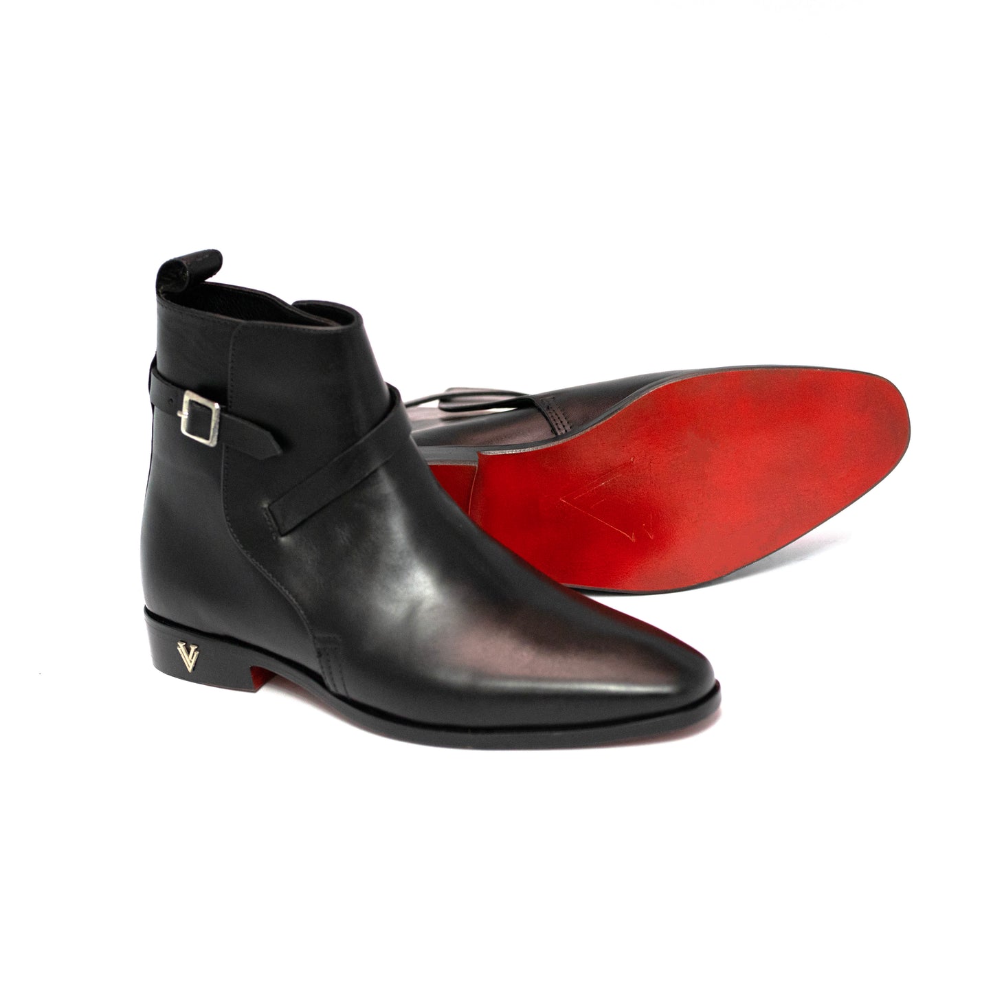 Handmade Leather Black Jodhpurs Boots For Men