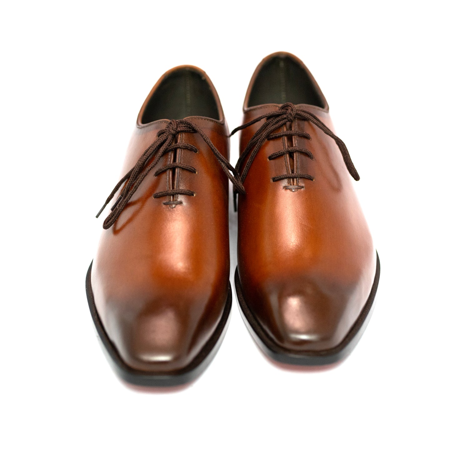 Handmade Brown Leather Oxford Dress Shoes For Men