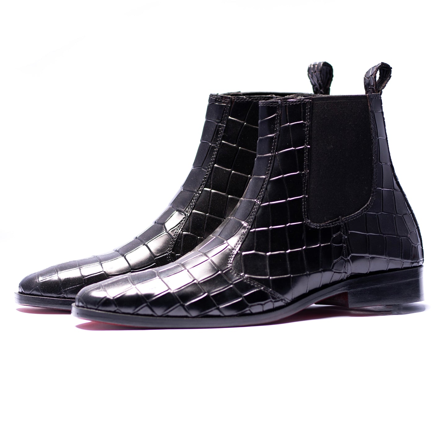 Black Zipper Chelsea Boots