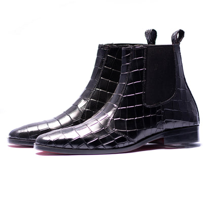Black Zipper Chelsea Boots