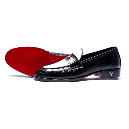 Black & White Slip On Shoes