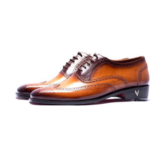 Tan/Brown Wingtip Oxford Shoes