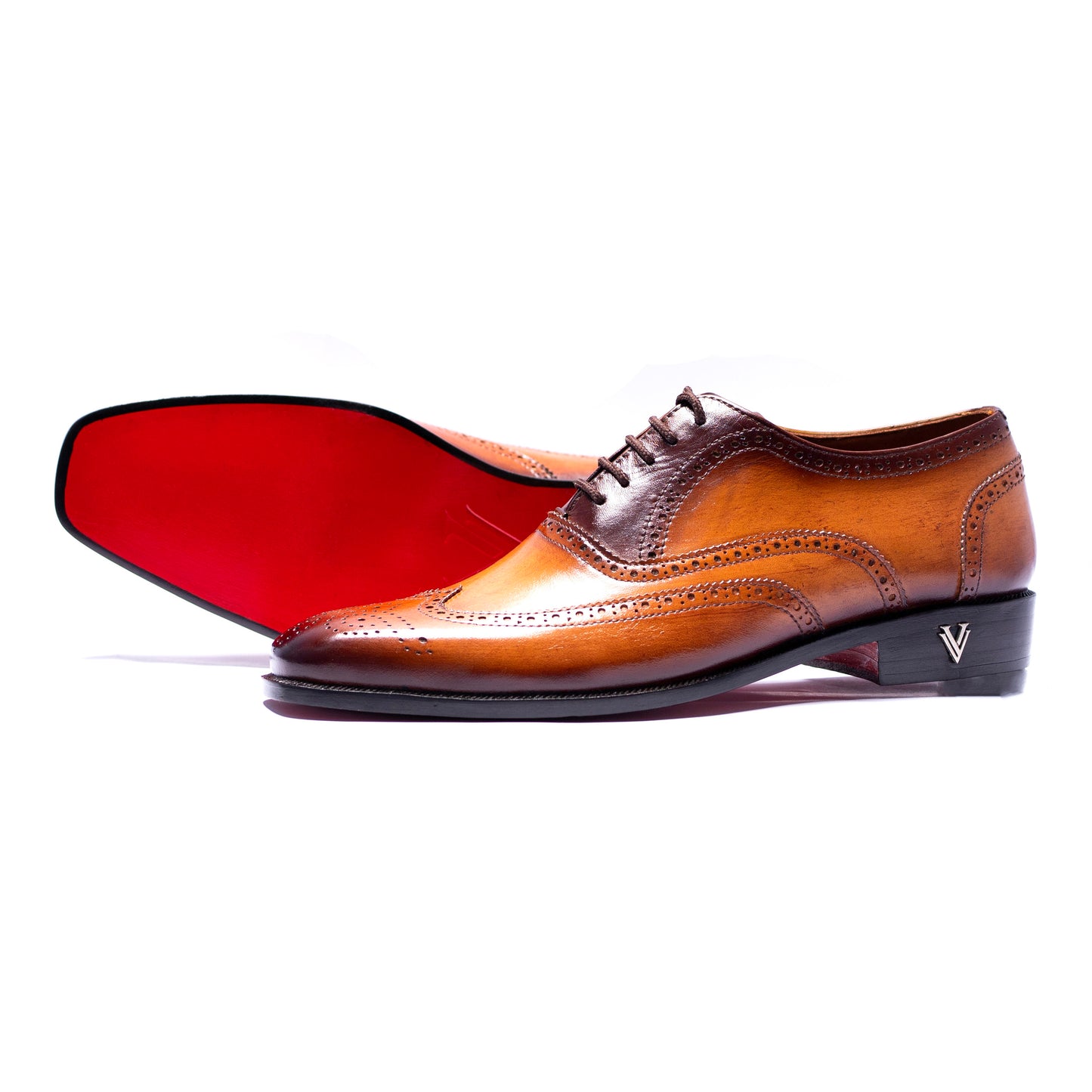 Tan/Brown Wingtip Oxford Shoes