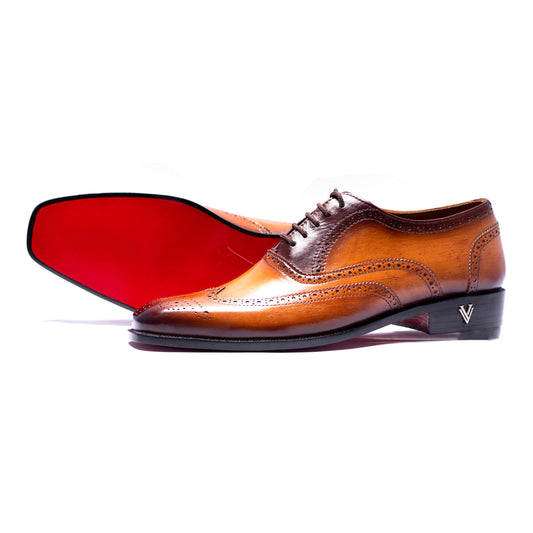 Tan/Brown Wingtip Oxford Shoes