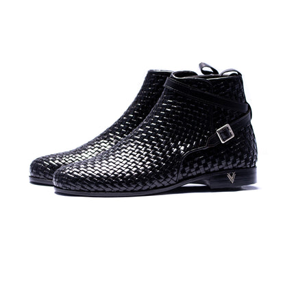 Black Woven Boots