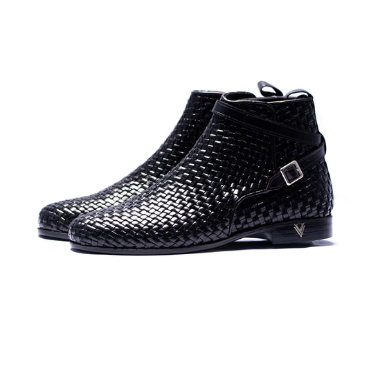 Black Woven Boots