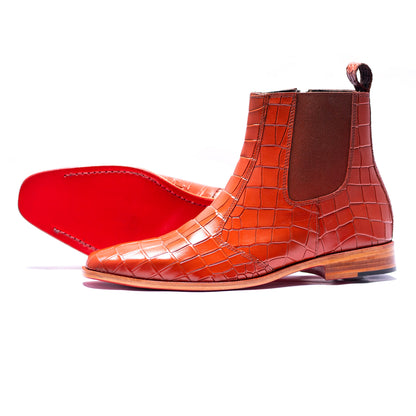Tan/Brown Chelsea Zipper Boots