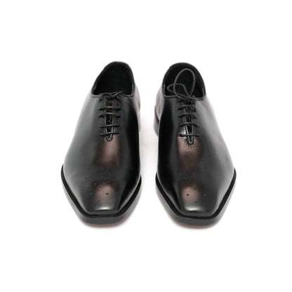 Handmade Leather Black Oxford Dress Shoes For Men