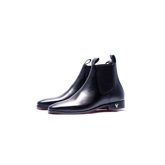 Handmade Black Genuine Chelsea Dress Formal Boots For Men