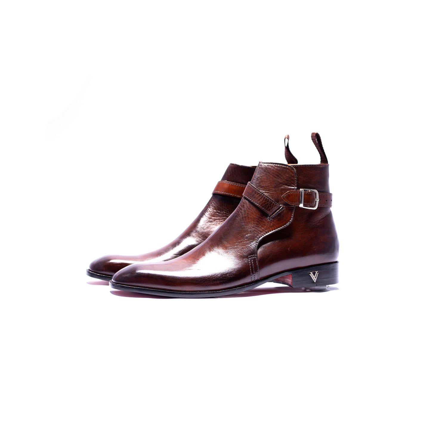 Handmade Brown Genuine Leather Jodhpurs Dress Boots for Men