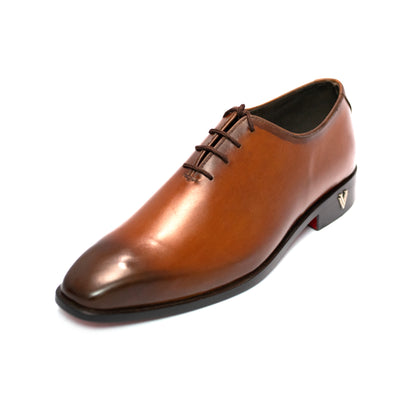Handmade Brown Leather Oxford Dress Shoes For Men