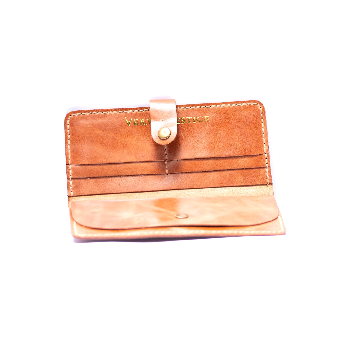 Brown Long Snap Closure Wallet