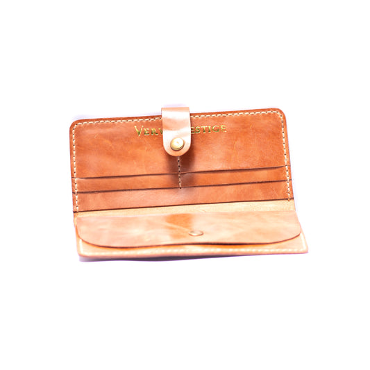 Brown Long Snap Closure Wallet