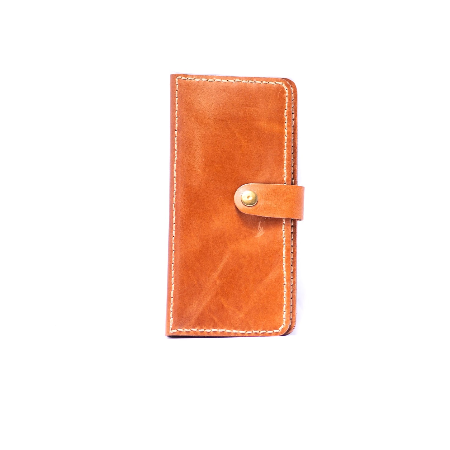 Brown Long Snap Closure Wallet