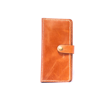 Brown Long Snap Closure Wallet