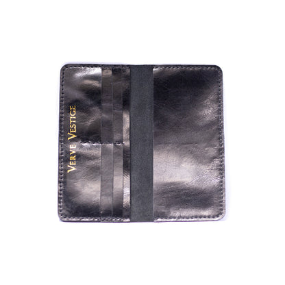 Black Leather Long Wallet