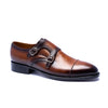 Brown Double Monk Shoes