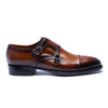 Brown Double Monk Shoes