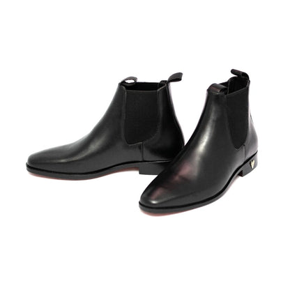 Handmade Black Genuine Chelsea Dress Formal Boots For Men