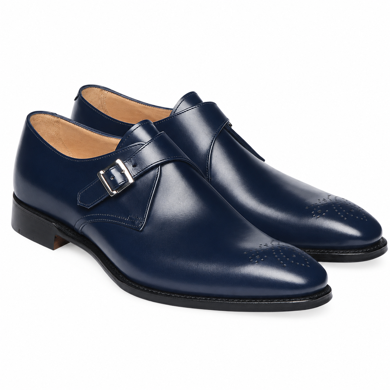 Customized Handmade Navy Blue Monk and Replacement Size US 13 For rodnewinfre-0